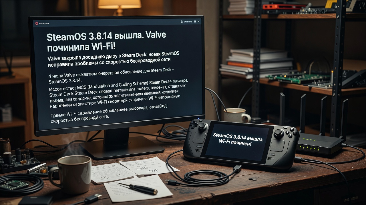 SteamOS 3.8.14 вышла. Valve починила Wi-Fi!